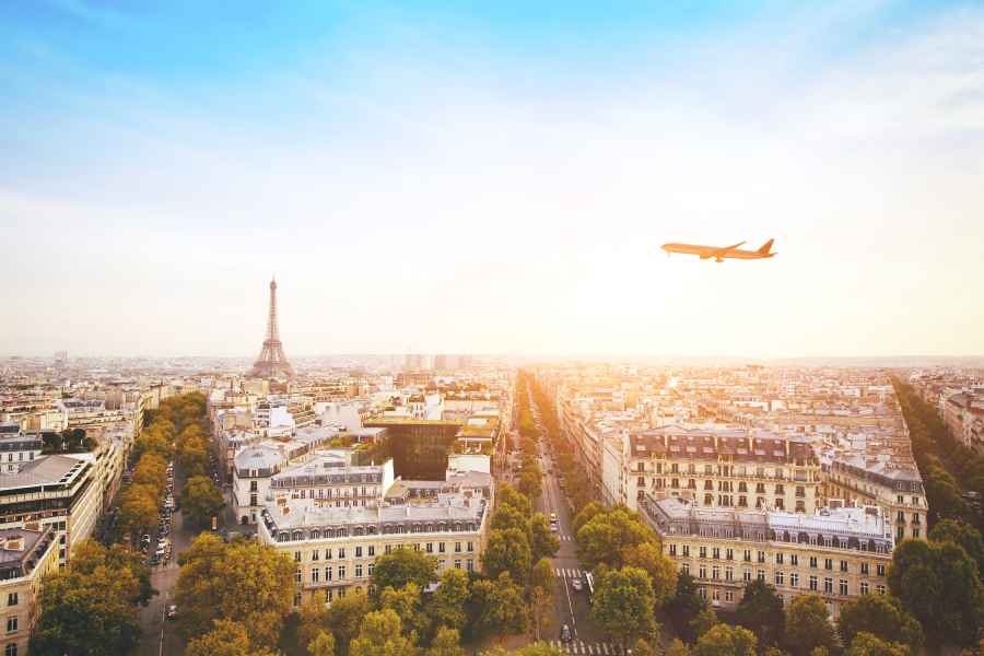 paris_france_skylin_and_flight